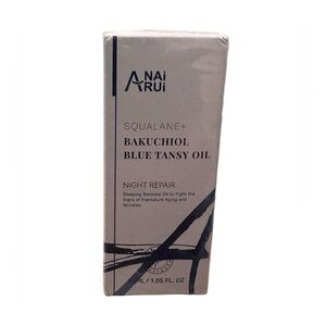 Anai Arui Squalane+Bakuchiol Blue Tassy Oil Night Repair 1.05 fl oz NEW